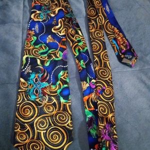 Andrea Mistretta Mardi gras tie colorful